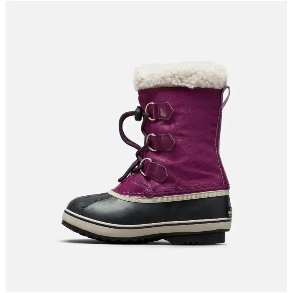 Sorel Youth Wild Iris Dark Plum Yoot Pac Nylon Snow Waterproof Boots Size 7